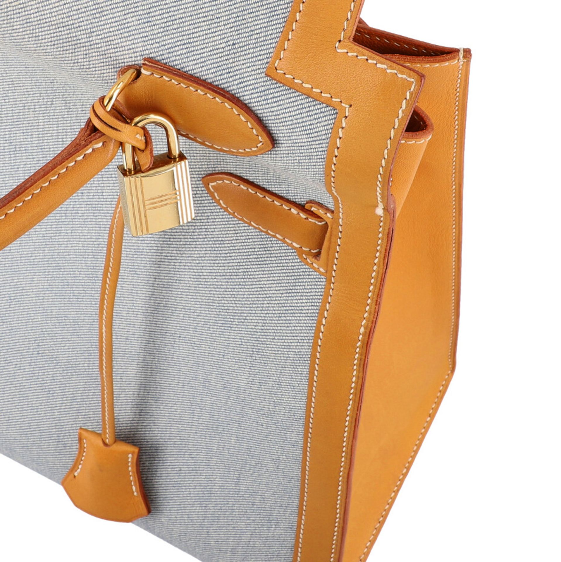 HERMÈS VINTAGE Handtasche "DENIM KELLY BAG 35", Koll. 1996.NP. ca.: 8.000,-€ (Original Beleg aus dem - Bild 9 aus 9