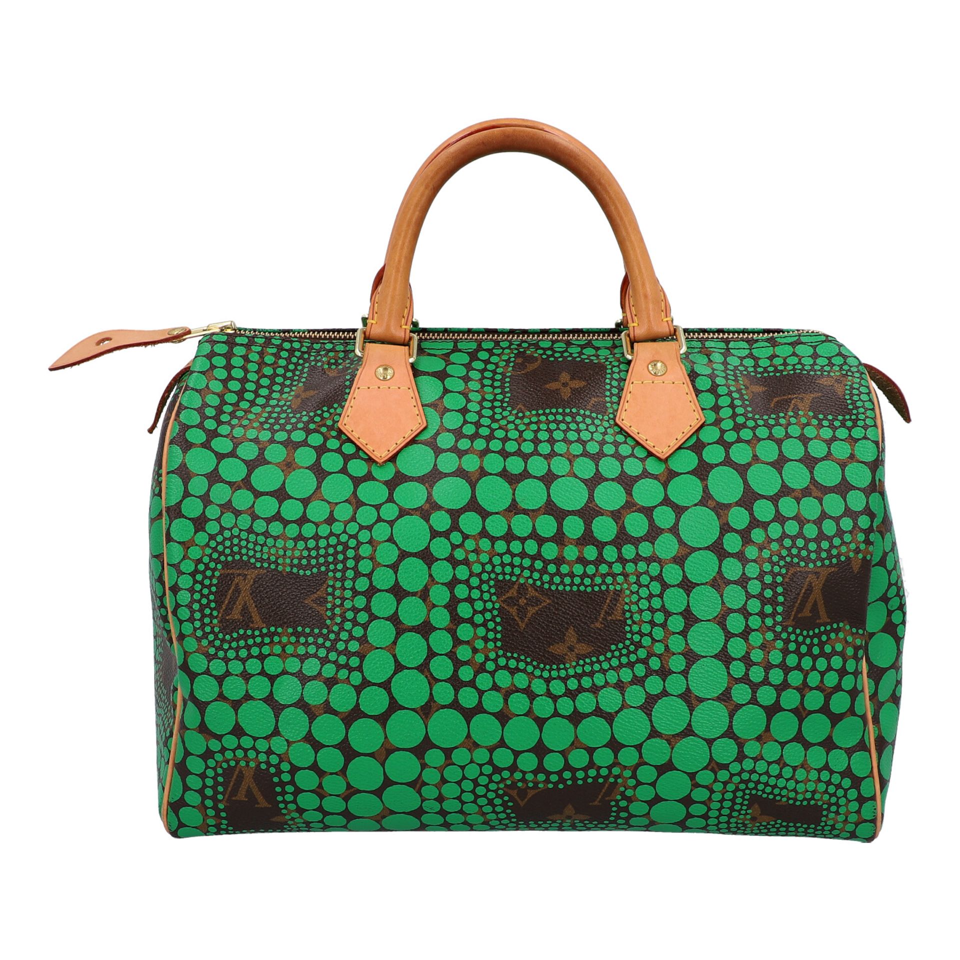 LOUIS VUITTON X YAYOI KUSAMA Henkeltasche "SPEEDY 30", Koll.: 2012, NP.: ca. 1.300,-€.Monogram - Bild 4 aus 6