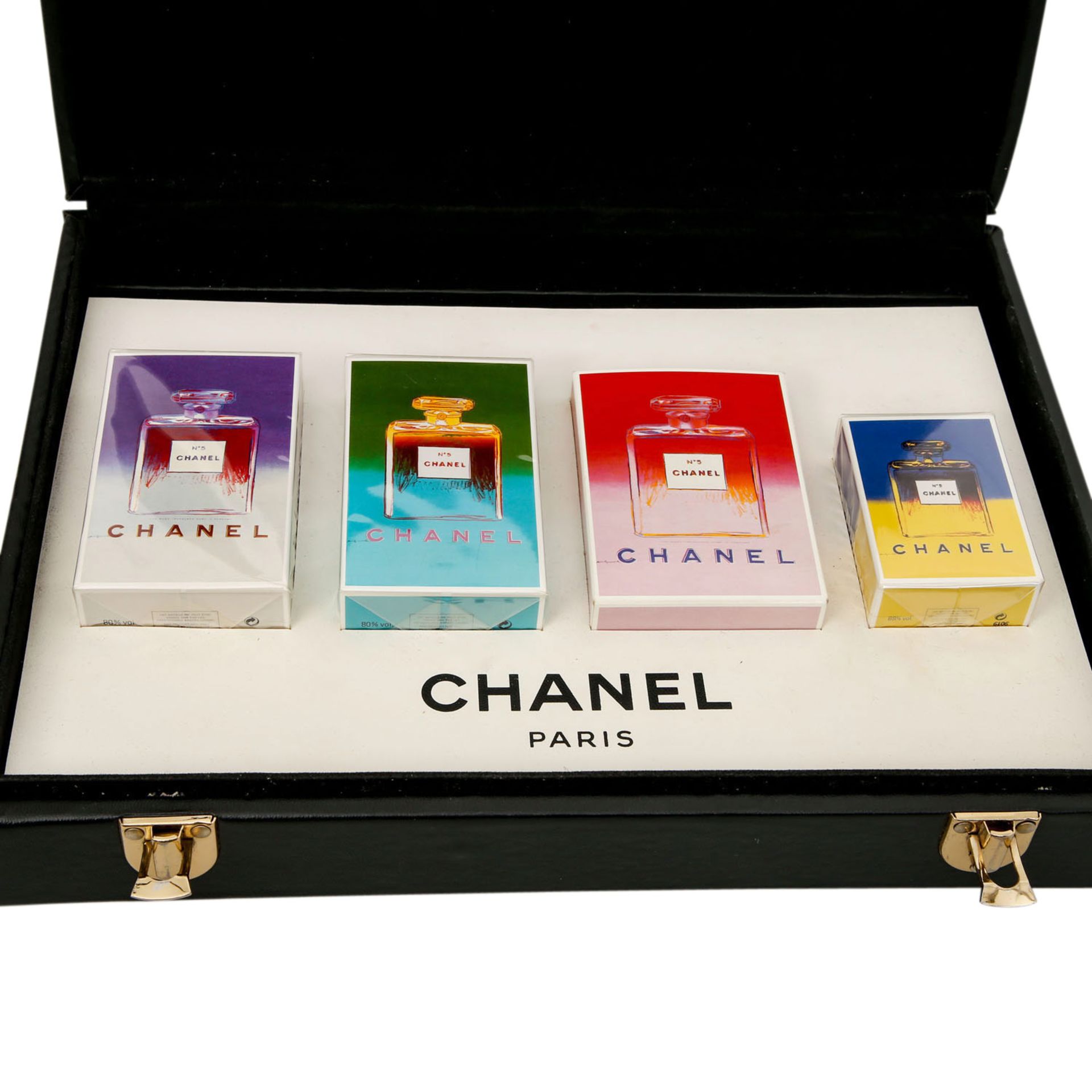 CHANEL BEAUTY Parfum No 5 desined by ANDY WARHOL.Vier verpackte Parfums 2x50, 1x30 und 1x7,5ml, - Bild 2 aus 6