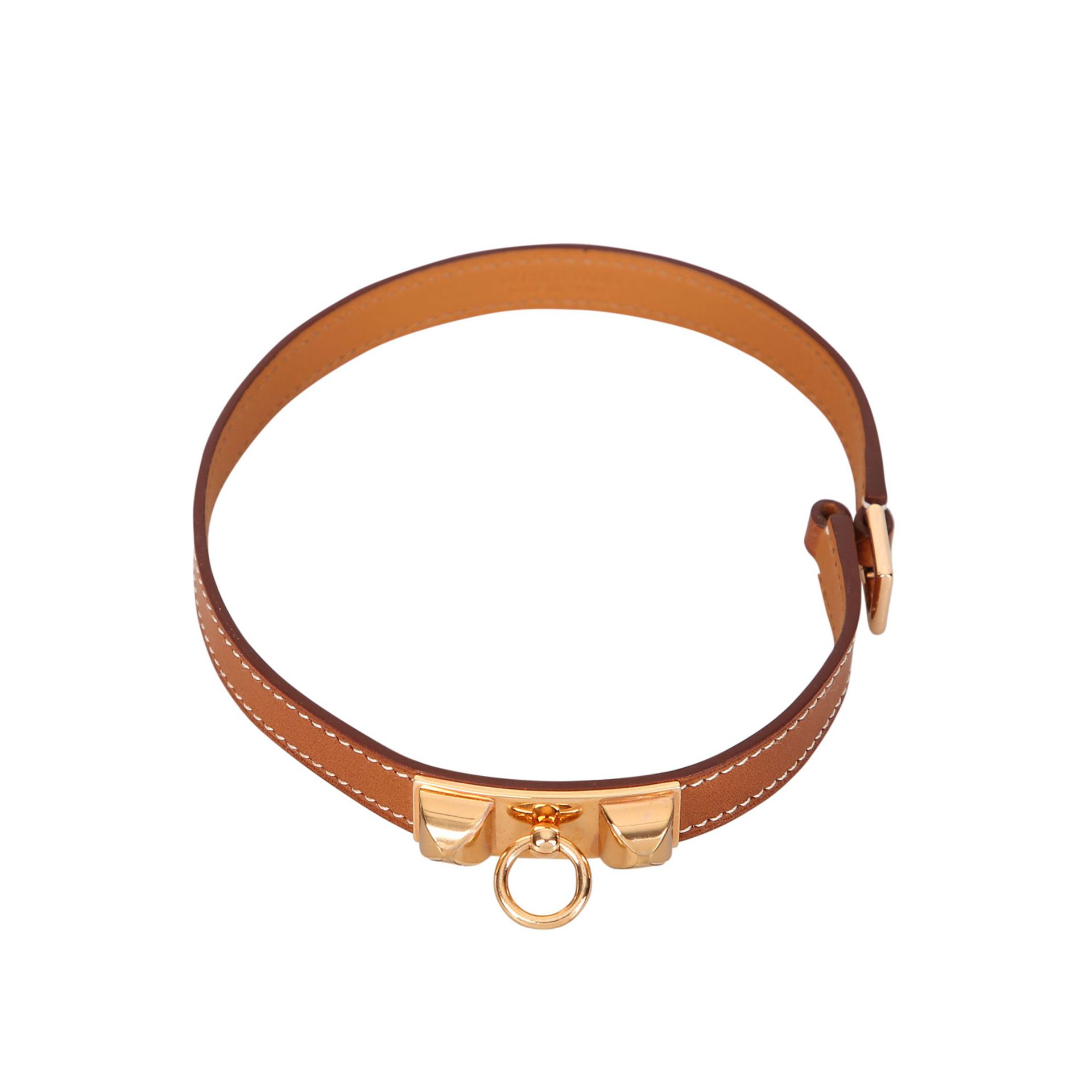 HERMÈS Armband "RIVALE DOUBLE TOUR", akt. NP.: 475,-€.Länge: 34cm. Zweifaches Wickelarmband aus