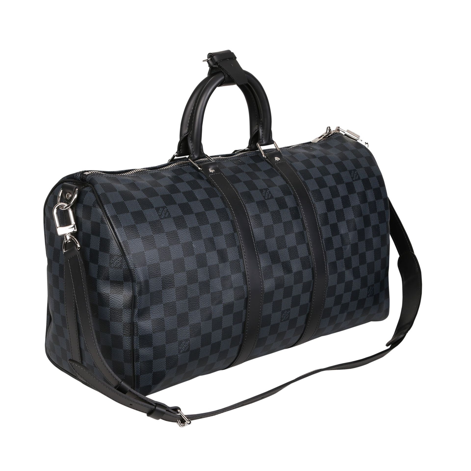 LOUIS VUITTON Weekender "KEEPALL 45", Koll.: 2017.Akt. NP.: 1.320,-€. Damier Cobalt Canvas Serie mit - Bild 2 aus 6