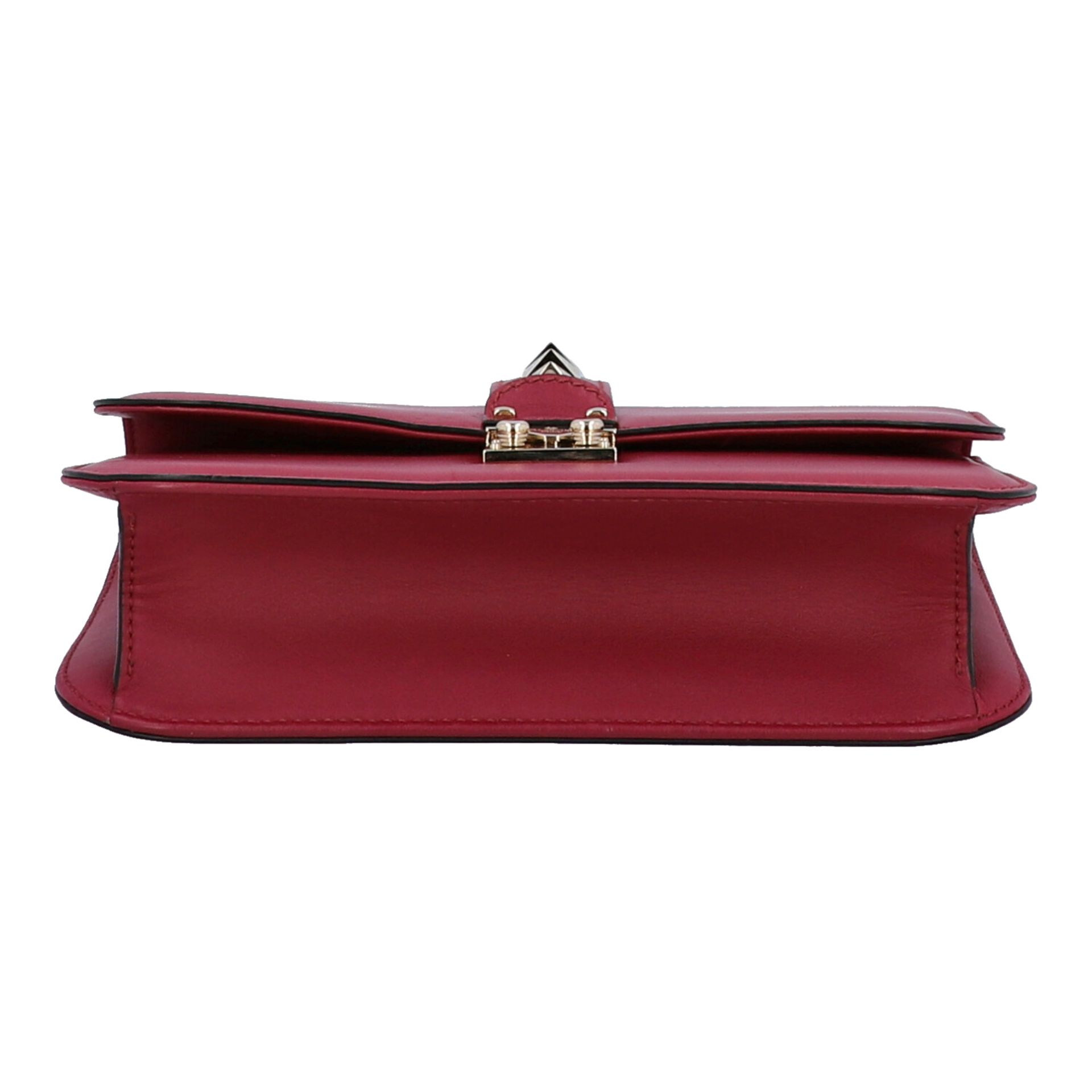 VALENTINO Handtasche "ROCKSTUD", NP.: 1.680,-€.Genarbtes Leder in Magenta mit goldfarbener Hardware, - Bild 5 aus 6