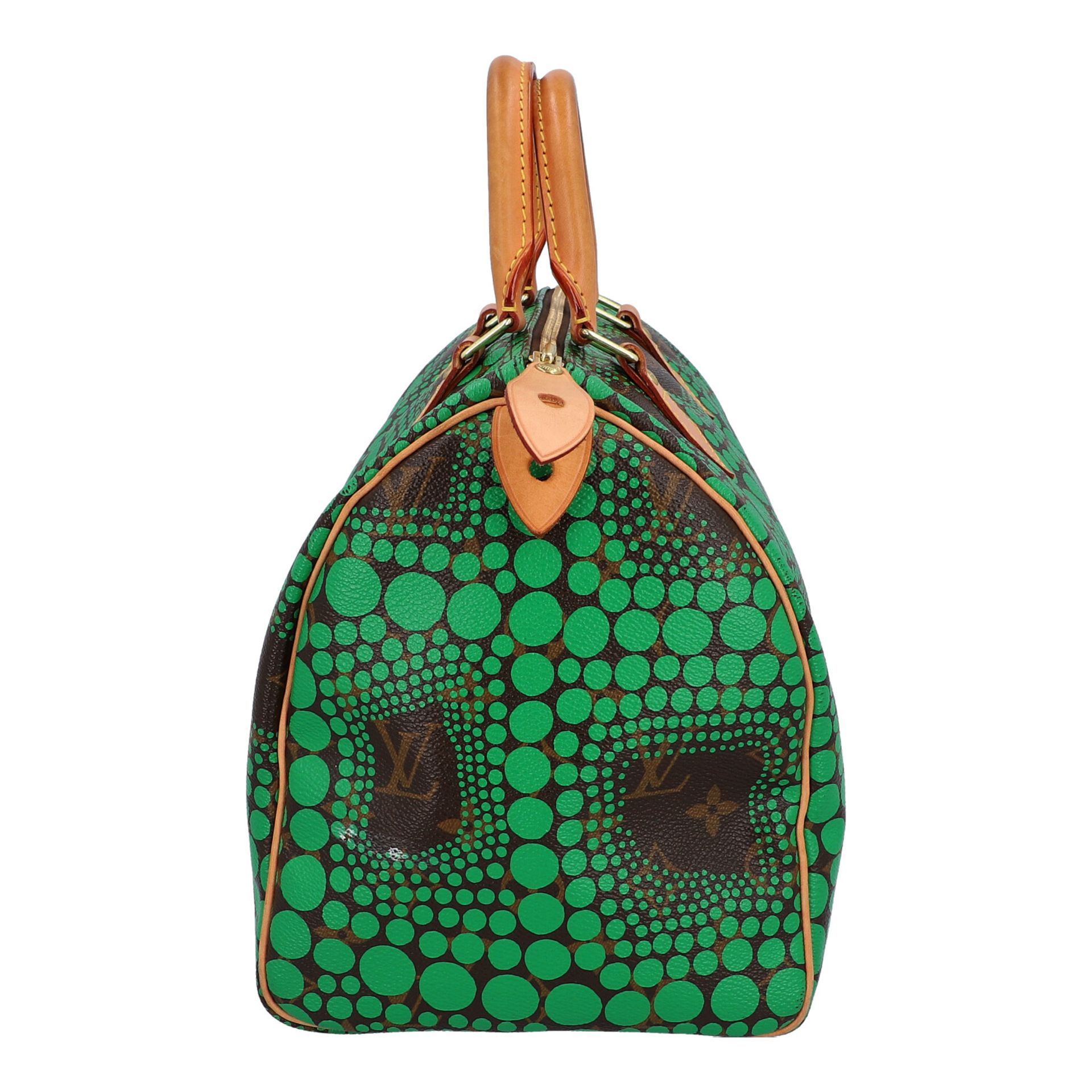 LOUIS VUITTON X YAYOI KUSAMA Henkeltasche "SPEEDY 30", Koll.: 2012, NP.: ca. 1.300,-€.Monogram - Bild 3 aus 6