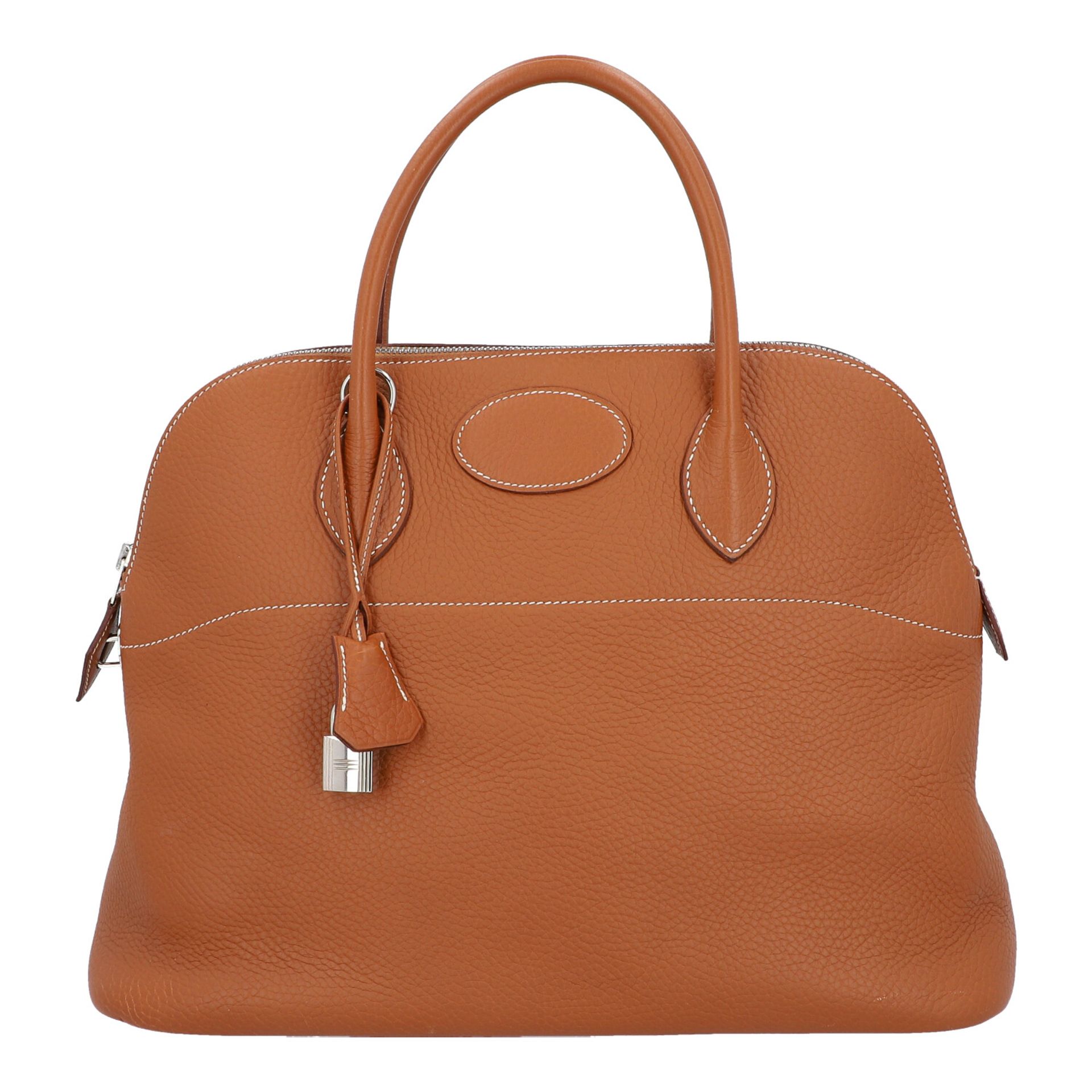 HERMÈS Henkeltasche "BOLIDE", Koll.: 2005.NP.ca.: 6.900,-€. Cognacfarbenes Clémence-