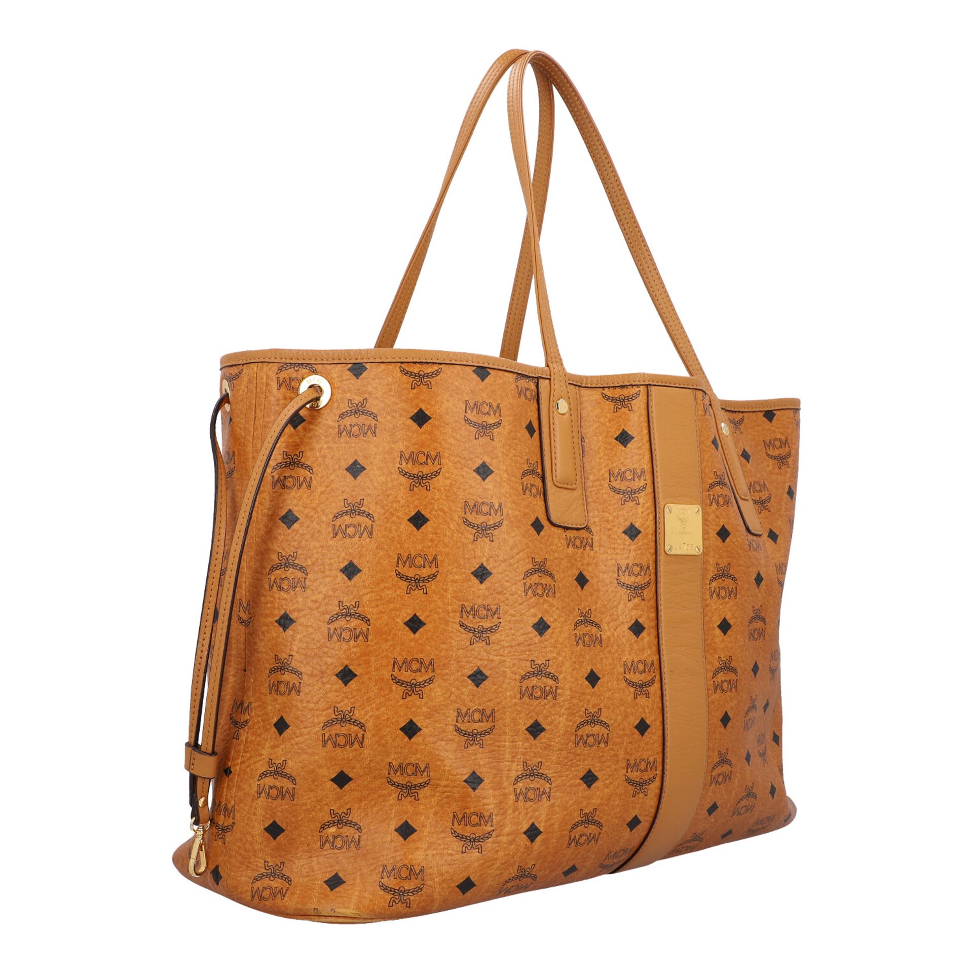 MCM Wendeshopper "REVERSIBLE LIZ PROJECT".Akt. NP.: 695,-€. Cognacfarbene Visetos Canvas Serie, - Bild 2 aus 6