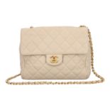 CHANEL VINTAGE Umhängetasche "SINGLE FLAP", Koll. 1994-1996.NP. ca.: 4.200,-€. Fein genarbtes