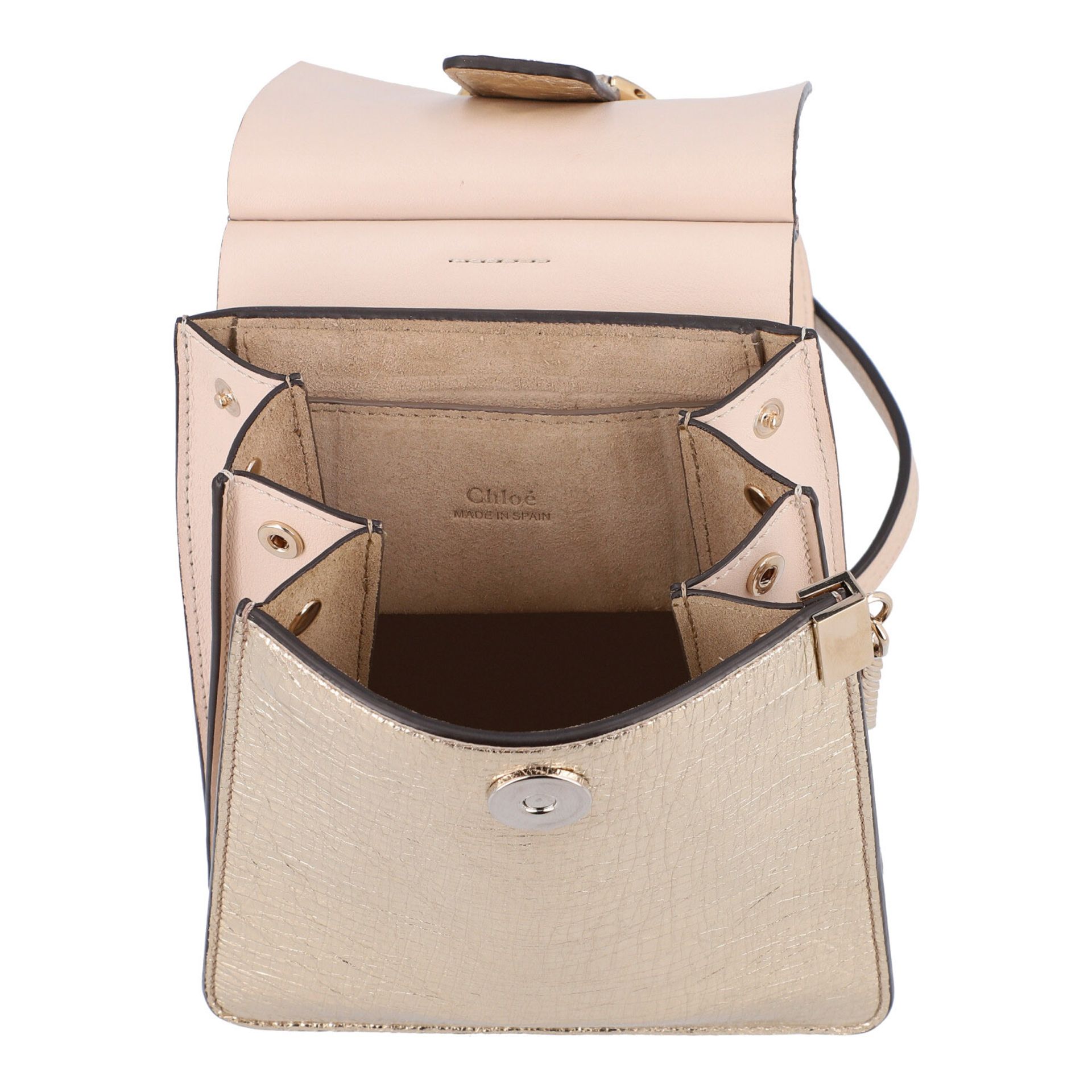 CHLOÉ Umhängetasche "FAYE", NP. ca.: 750,-€.Mini Tasche aus Leder in Beige und Goldfarben (Crashed - Bild 6 aus 6