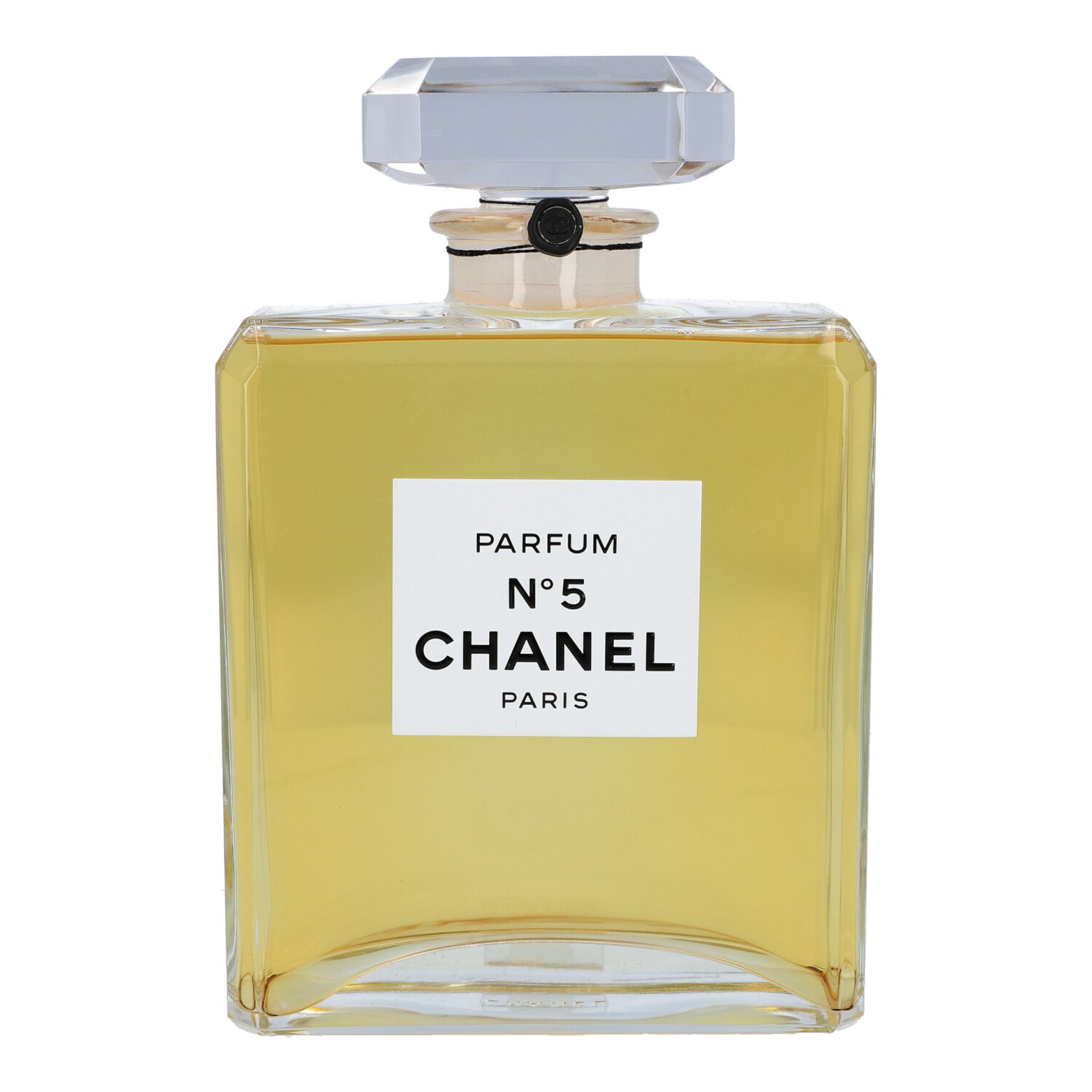 CHANEL VINTAGE Flacon "No5".Rarität - Sammlerstück. XXL-Flacon (Dummy), kantiges Format, gefüllt und