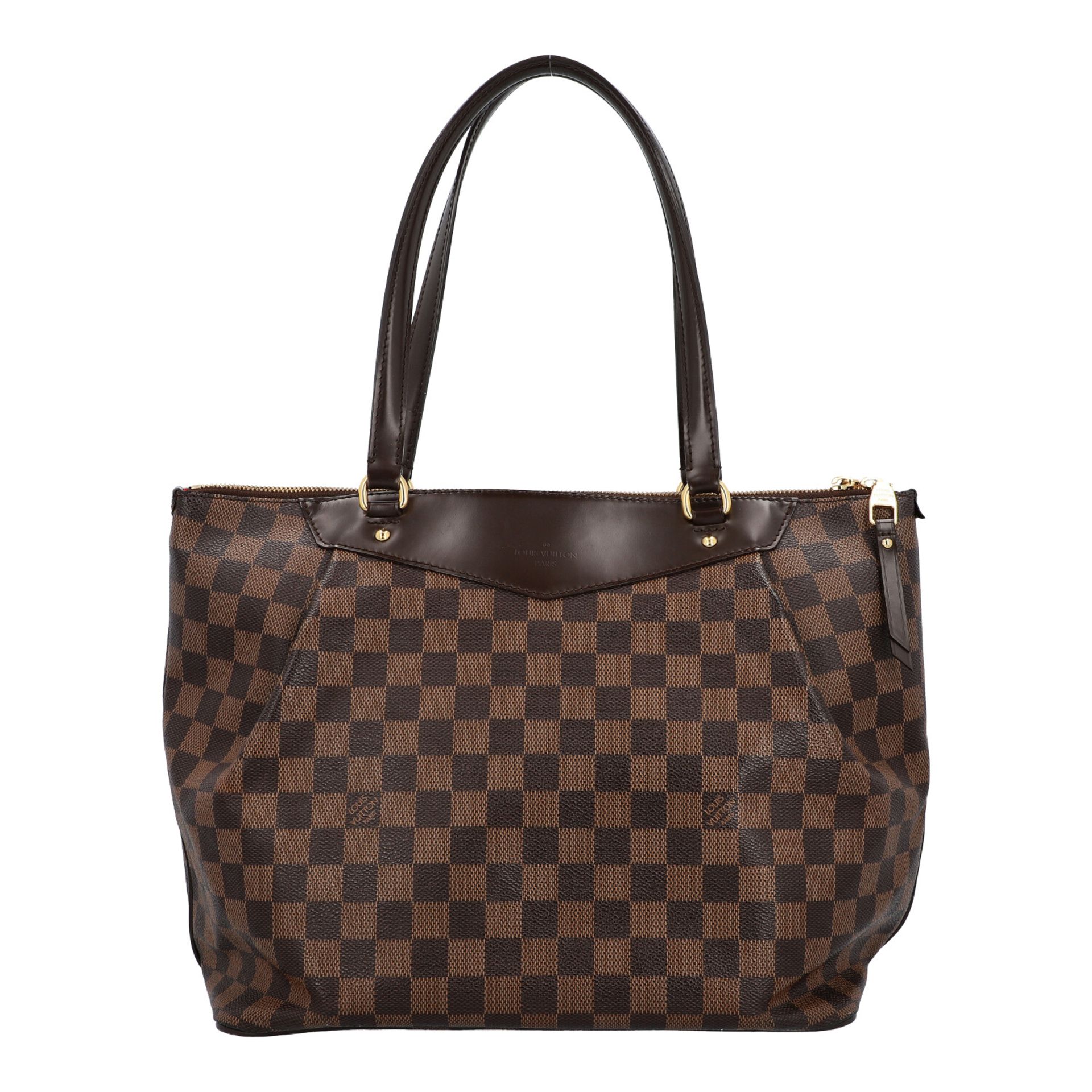 LOUIS VUITTON Henkeltasche "WESTMINSTER", Koll.: 2011, letzter LP.: ca. 1.800,-€.Damier Ebene Canvas