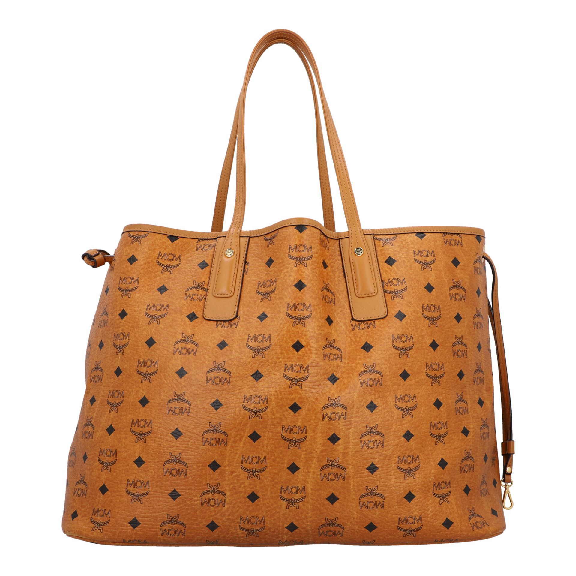 MCM Wendeshopper "REVERSIBLE LIZ PROJECT".Akt. NP.: 695,-€. Cognacfarbene Visetos Canvas Serie, - Bild 4 aus 6