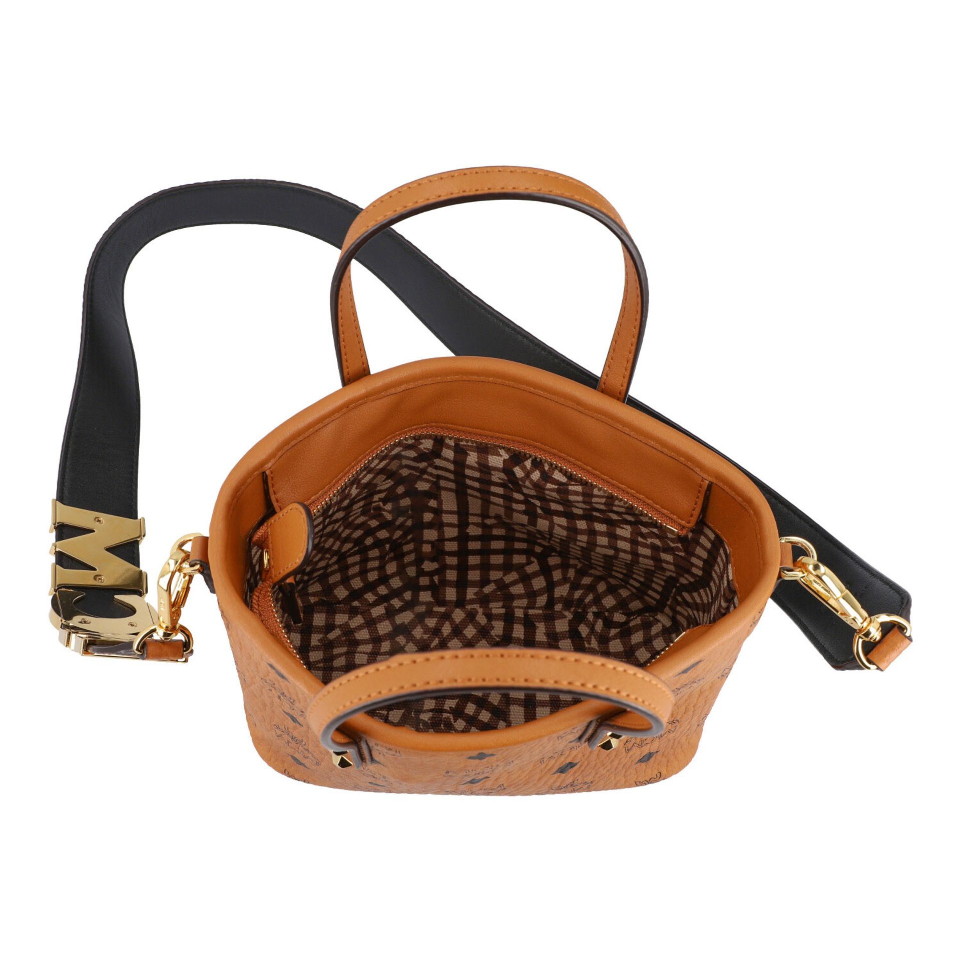 MCM Handtasche "ANYA TOP ZIP SHOPPER MINI".NP. ca.: 600,-€. Visetos Leder Serie in Cognacfarben - Bild 6 aus 6