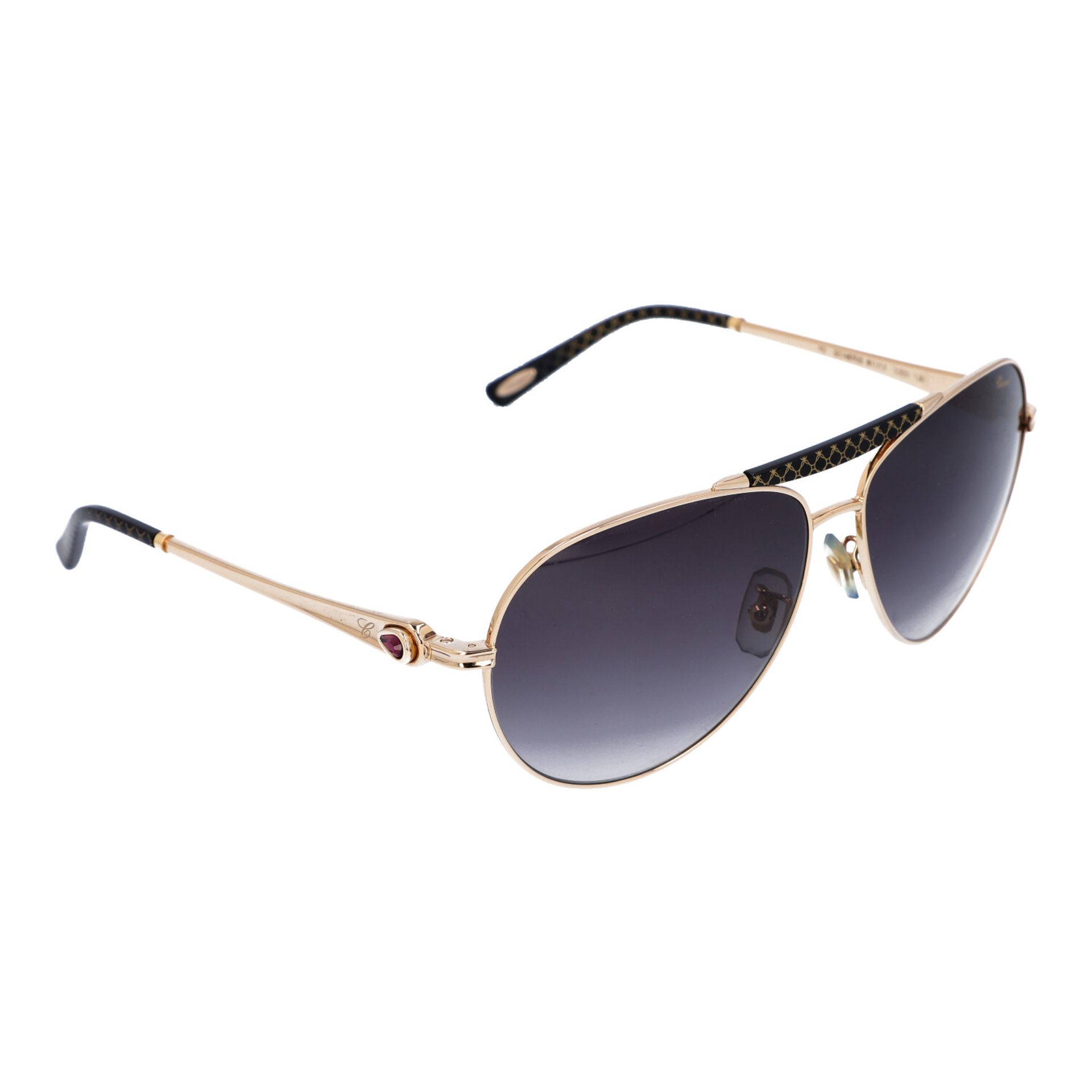 CHOPARD Sonnenbrille.NP.ca.: 600,-€. Goldafarbenes Metallgestell im Aviator-Design, dunkelgetönte - Bild 2 aus 5