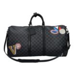 LOUIS VUITTON Weekender "KEEPALL 55 MIT SCHULTERRIEMEN".Koll. 2017. NP.: 1.600,-€. Damier Graphite