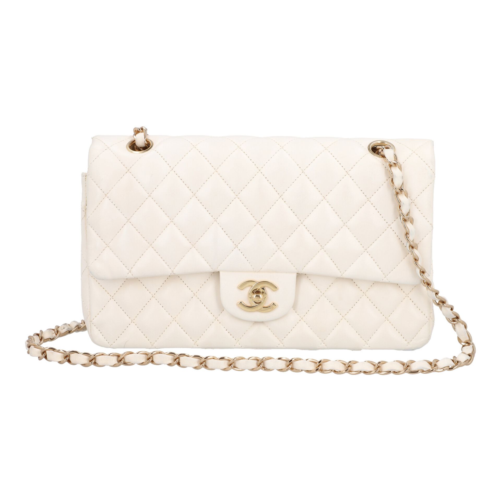 CHANEL Umhängetasche "DOUBLE FLAP BAG", Koll. 2004/2005.Akt. NP.: 4.800,-€. Hochwertiges Lammleder