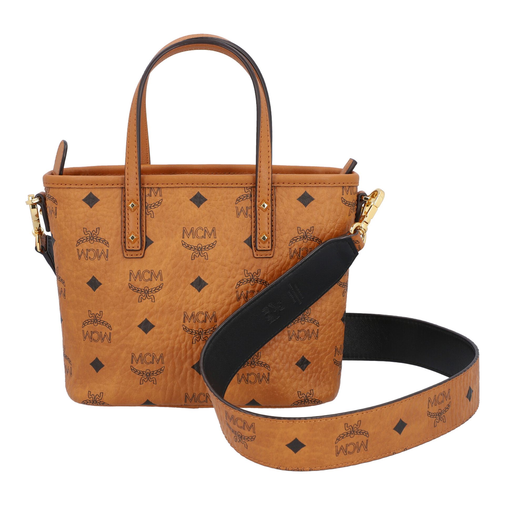 MCM Handtasche "ANYA TOP ZIP SHOPPER MINI".NP. ca.: 600,-€. Visetos Leder Serie in Cognacfarben - Bild 4 aus 6