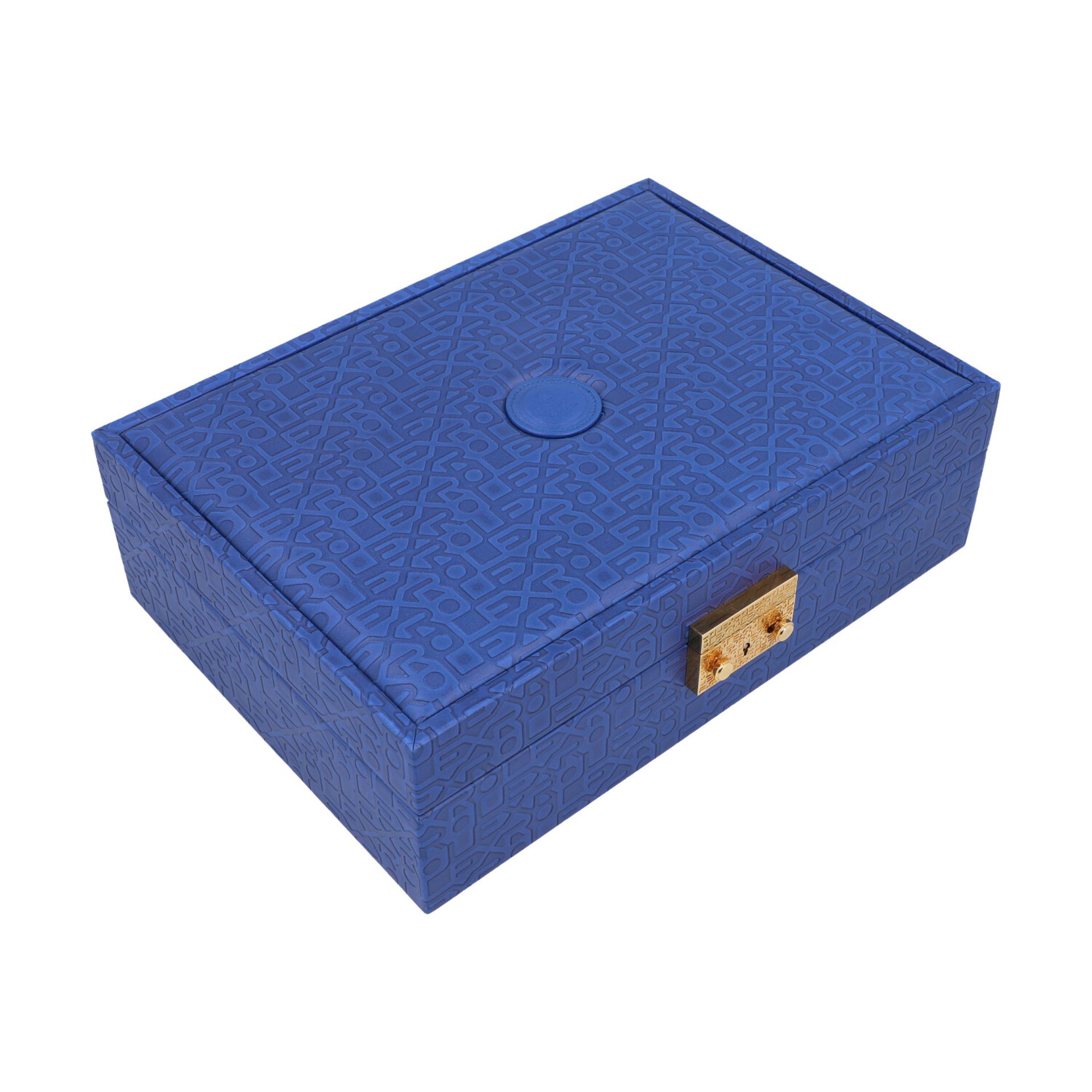 ROLEX Schmuckbox-Konvolut.Hochwertige Schmuckbox in Dunkelblau mit All-Over Logomuster. Ein - Bild 5 aus 7