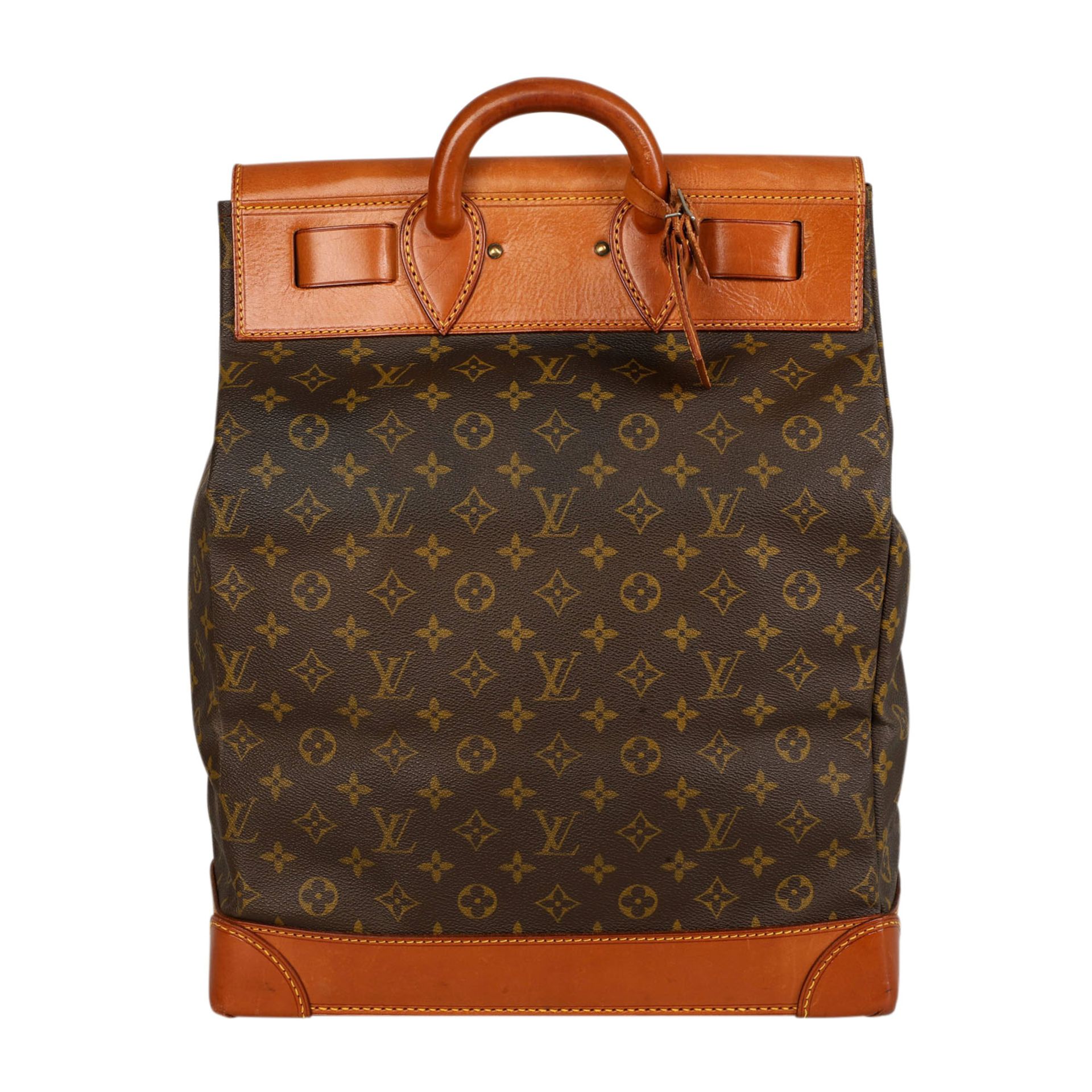 LOUIS VUITTON VINTAGE Reisetasche "STEAMER 35".Wohl aus den 60er Jahren. Sonderanfertigung mit 35cm. - Bild 5 aus 11