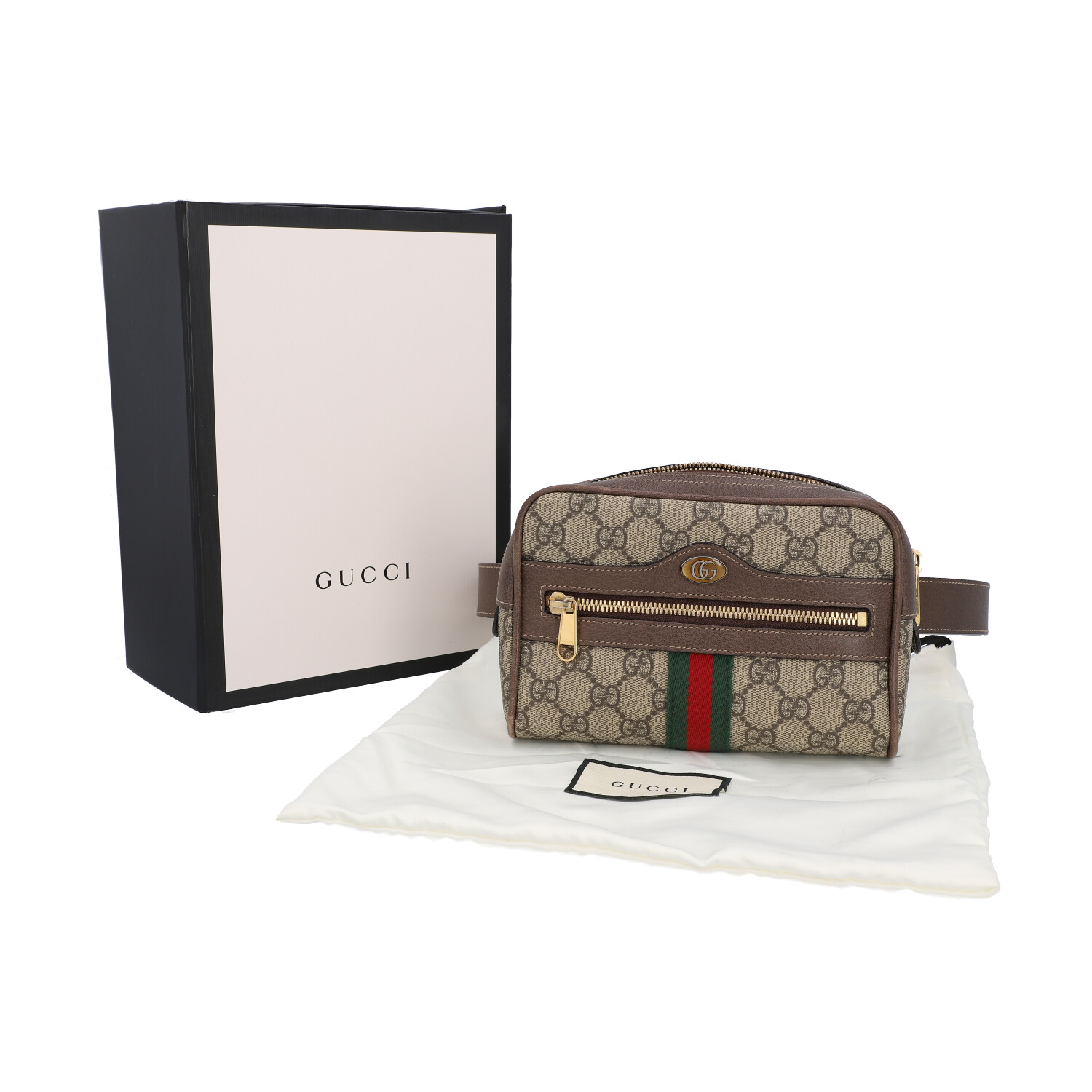 GUCCI Gürteltasche "OPHIDIA", akt. NP.: 890,-€.Aktuelle Kollektion. GG Supreme mit braunen - Image 9 of 9