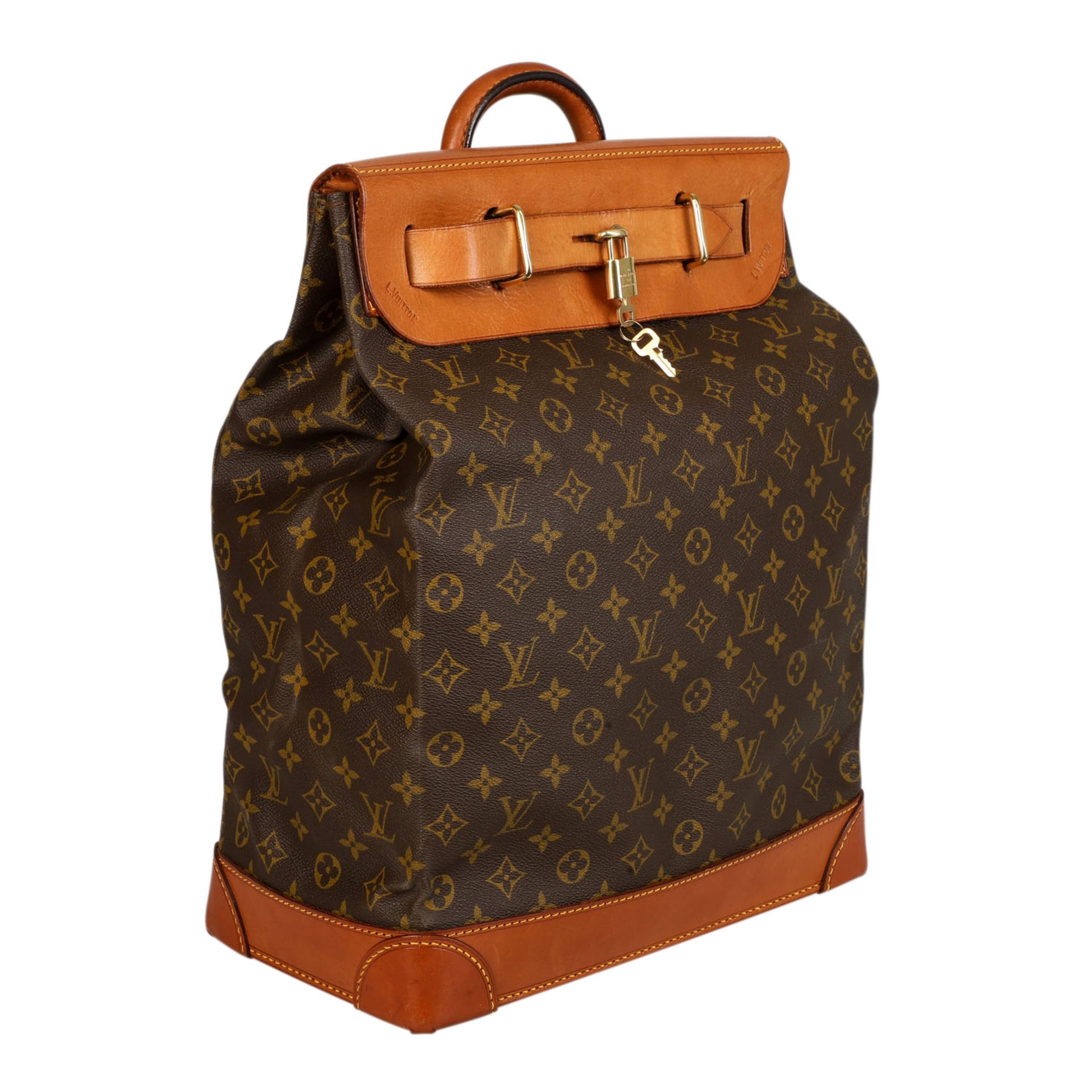 LOUIS VUITTON VINTAGE Reisetasche "STEAMER 35".Wohl aus den 60er Jahren. Sonderanfertigung mit 35cm. - Bild 2 aus 11