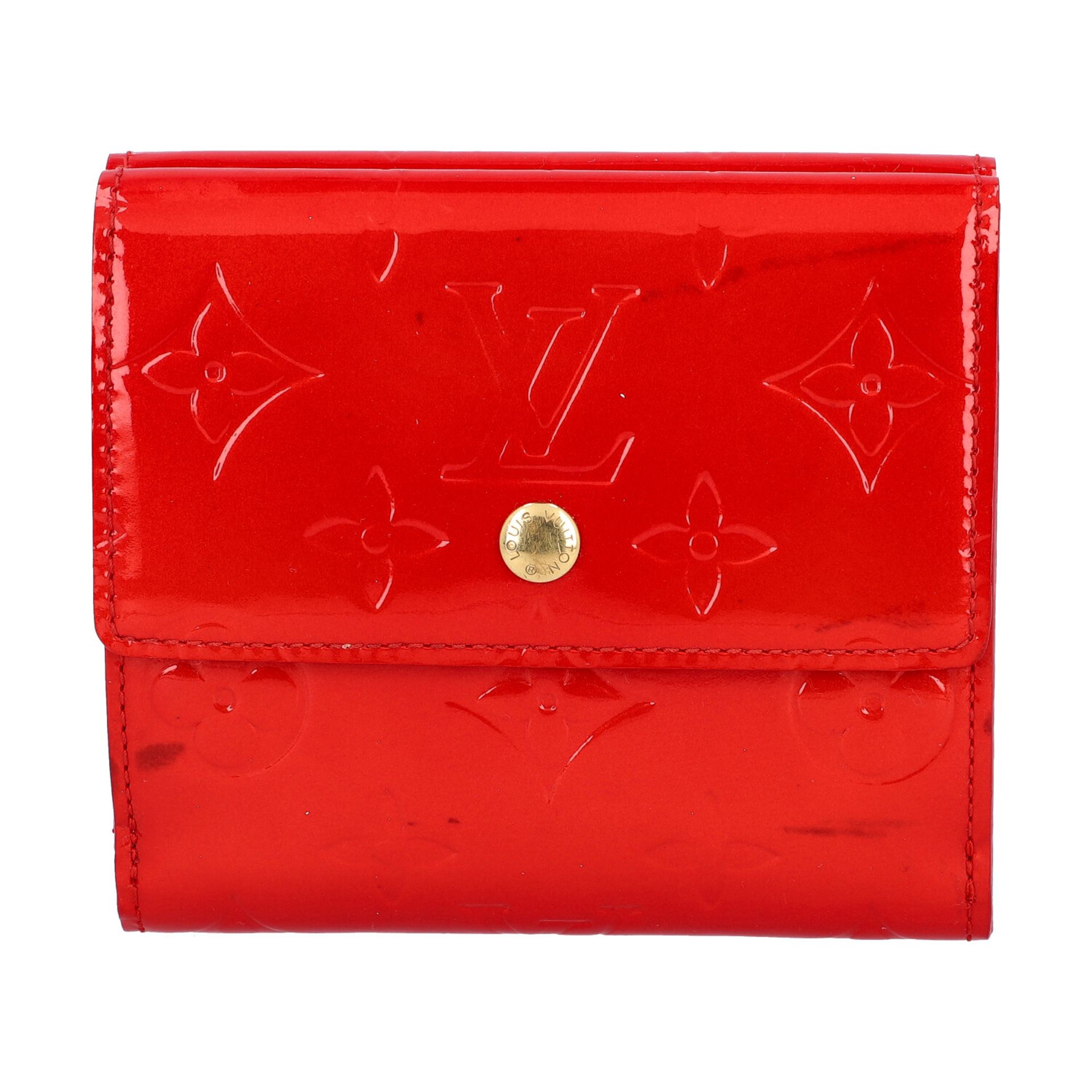 LOUIS VUITTON Portemonnaie "ELISE ", Koll.: 2001.NP.ca.: 460,-€. Vernis Leder Serie in Rot,