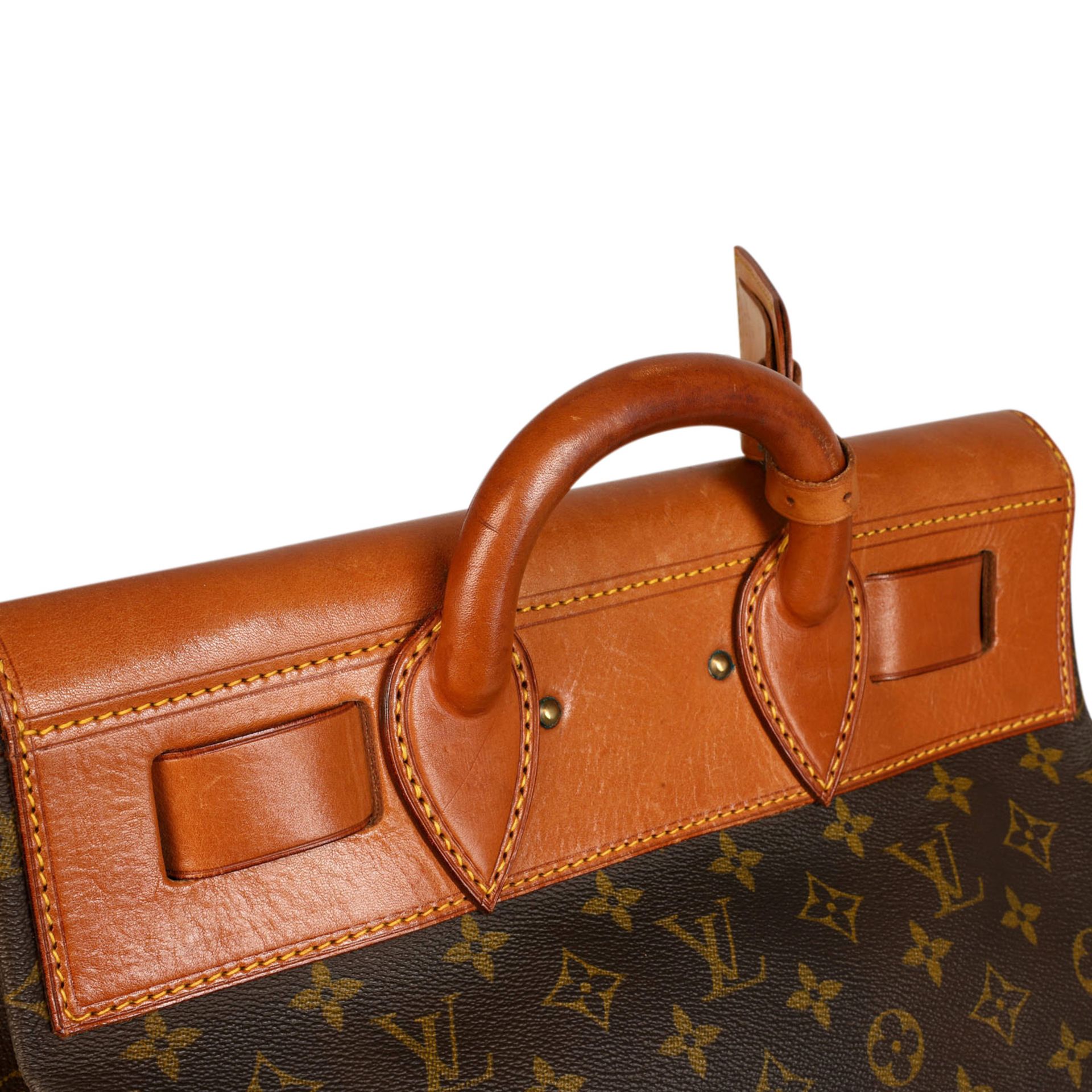 LOUIS VUITTON VINTAGE Reisetasche "STEAMER 35".Wohl aus den 60er Jahren. Sonderanfertigung mit 35cm. - Bild 9 aus 11