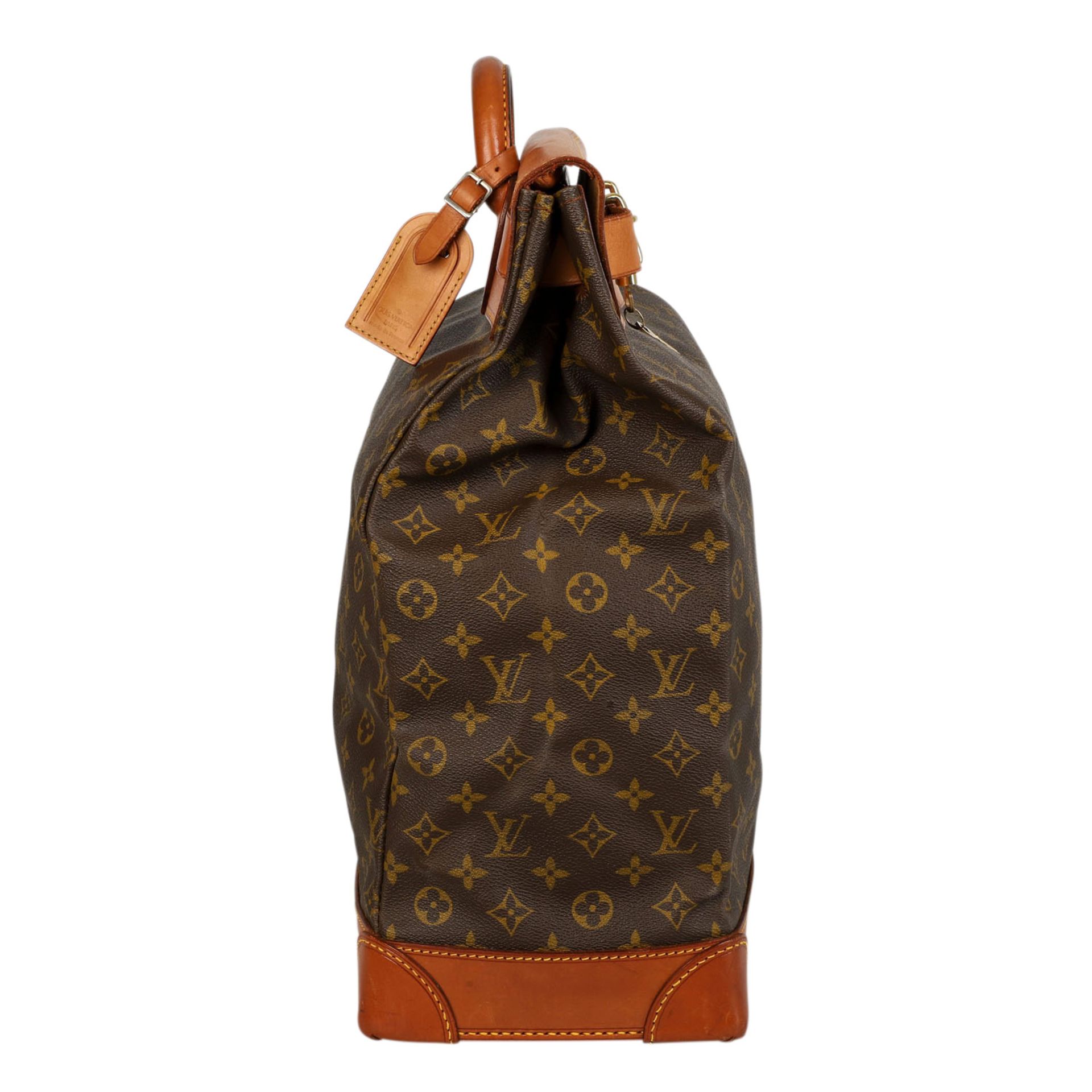 LOUIS VUITTON VINTAGE Reisetasche "STEAMER 35".Wohl aus den 60er Jahren. Sonderanfertigung mit 35cm. - Bild 4 aus 11