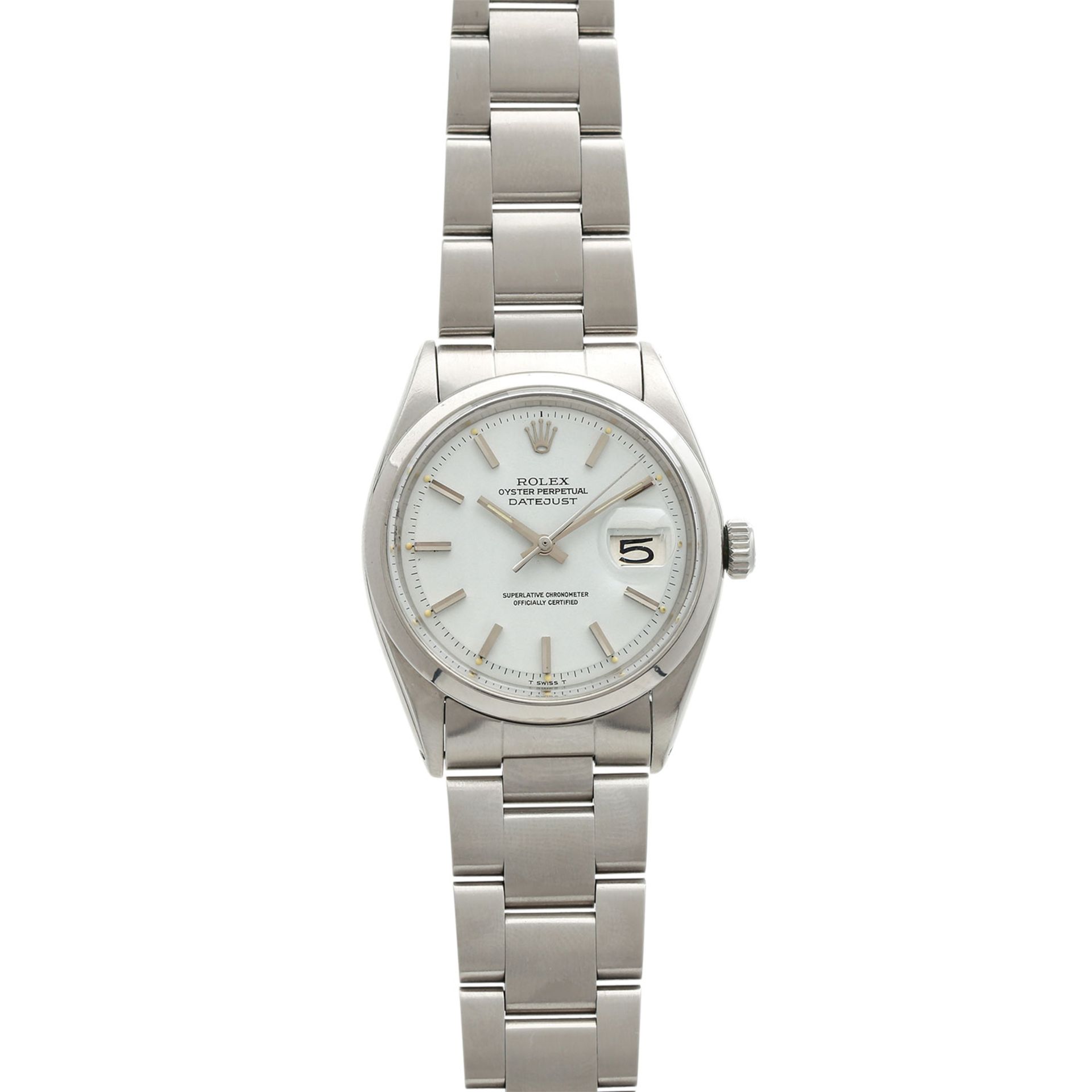 ROLEX Oyster Perpetual Datejust White Dial Armbanduhr, Ref. 1600, ca. 1970/80er Jahre.Edelstahl.
