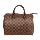 LOUIS VUITTON Handtasche "SPEEDY 30", Koll. 2014.Akt. NP.: 800,-€. Damier Ebene Serie mit Details