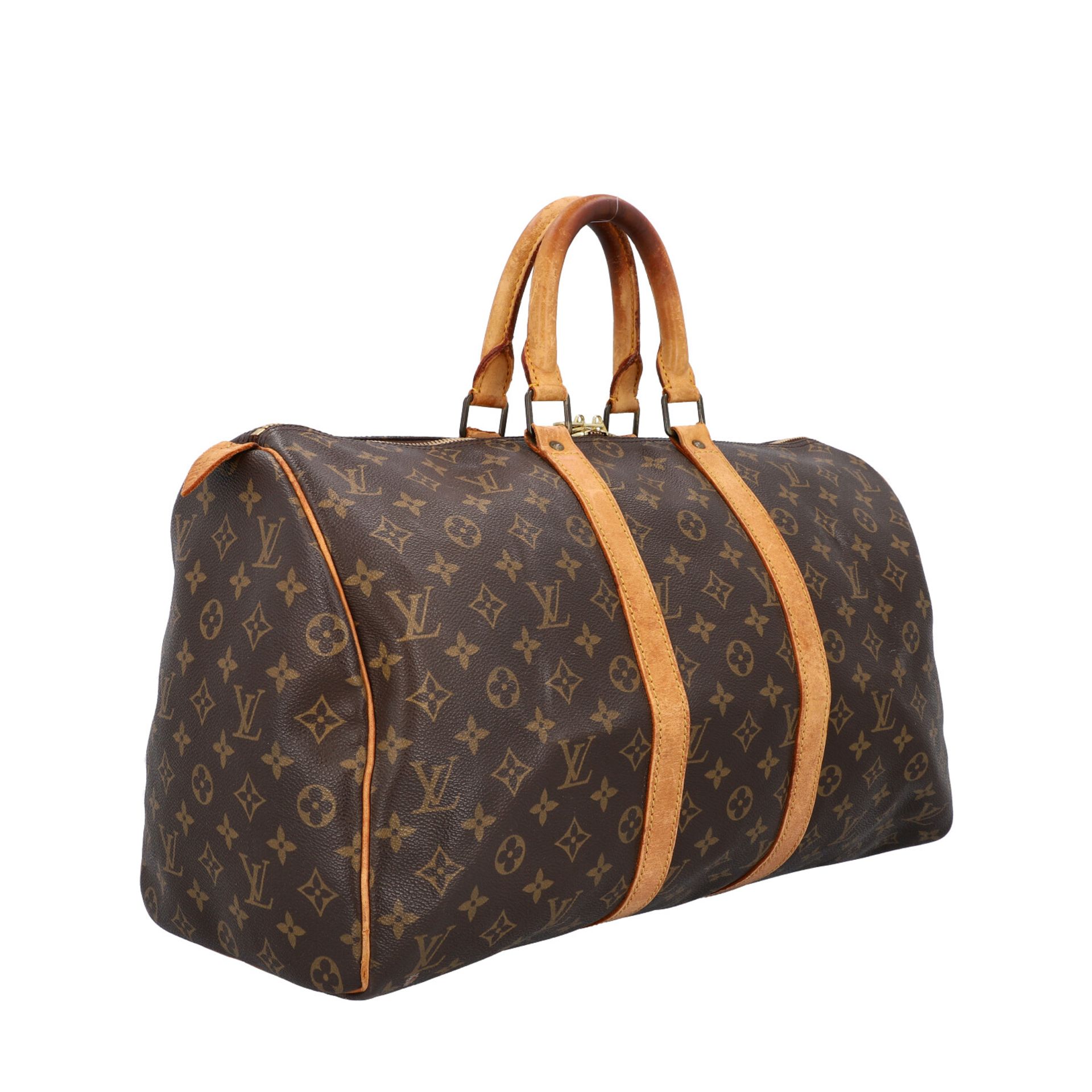 LOUIS VUITTON VINTAGE Weekender "KEEPALL 45", Koll. 1985.Akt. NP.: 1.100,-€. Monogram Canvas Serie - Bild 2 aus 8