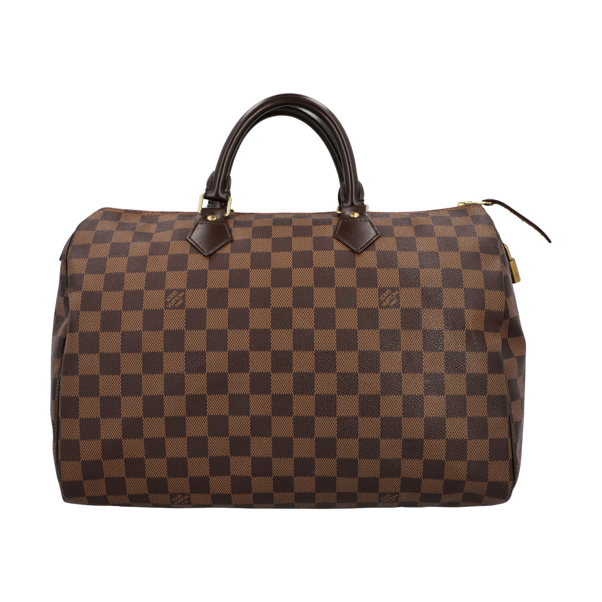 LOUIS VUITTON Handtasche "SPEEDY 35", Koll. 2009.Akt . NP.: 855,-€. Damier Ebene Canvas Serie mit