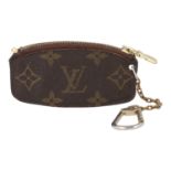 LOUIS VUITTON VINTAGE Etui, Koll.: 1982.Monogram Canvas Serie mit Reißverschluss und Schlüssel-