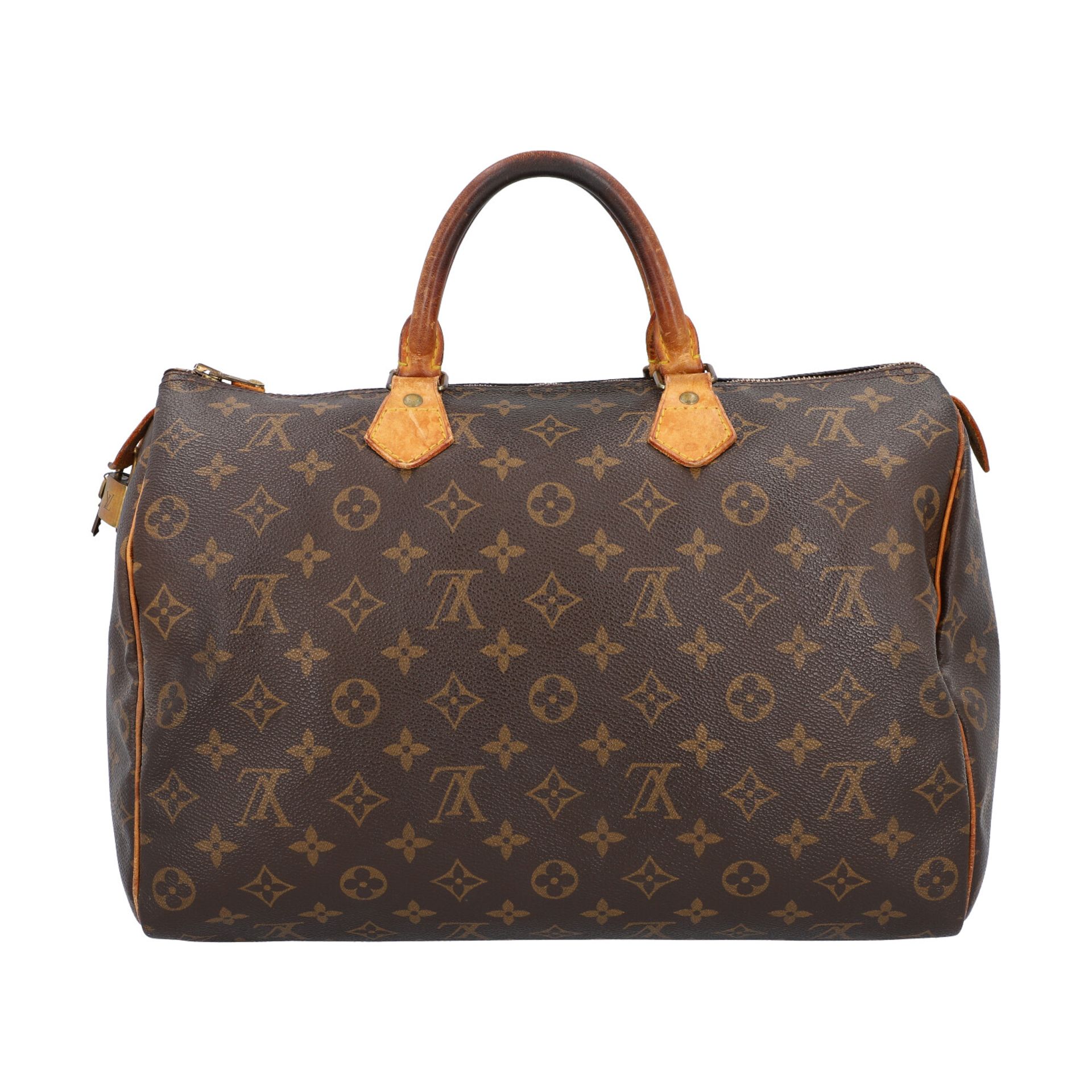 LOUIS VUITTON VINTAGE Konvolut.Handtasche "SPEEDY 35", Koll. 1987, akt. NP.: 815,-€ mit Clutch aus - Bild 4 aus 10