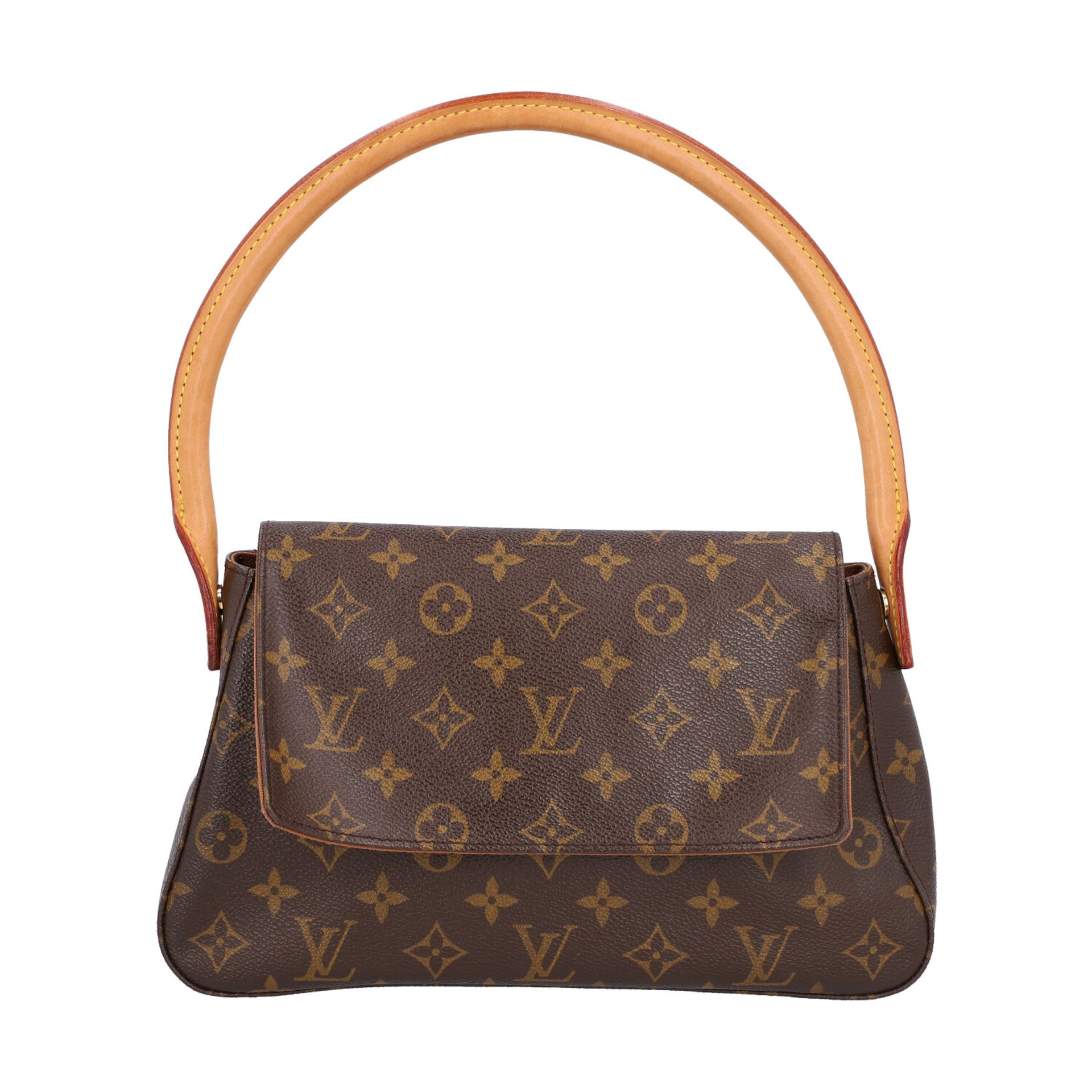 LOUIS VUITTON Schultertasche "MINI LOOPING", Koll. 2002.Monogram Canvas Serie, Schulterriemen aus