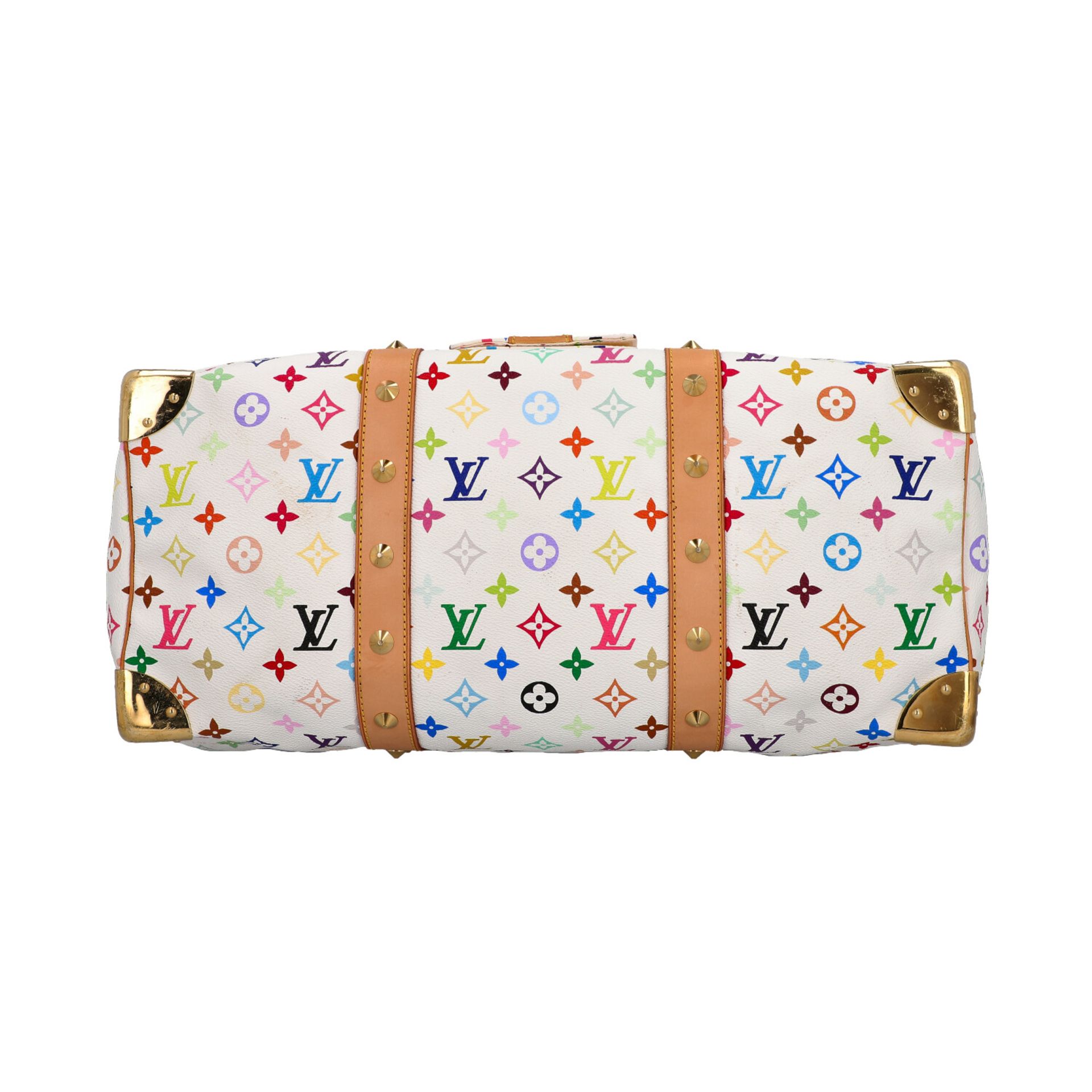 LOUIS VUITTON Weekender "KEEPALL 45", Koll. 2003.Monogram Multicolor Serie auf weißem Grund mit - Bild 7 aus 8