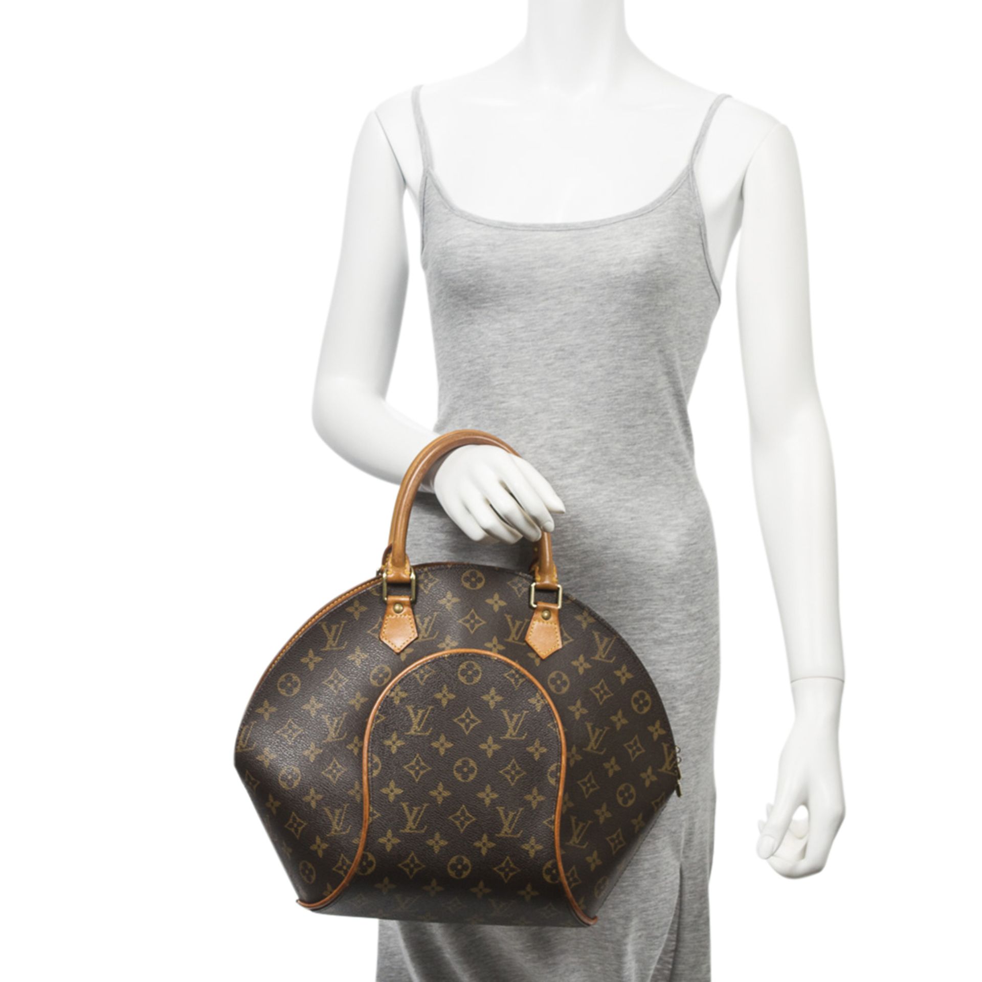 LOUIS VUITTON VINTAGE Handtasche "ELLIPSE MM", Koll. 1997.NP. ca.: 1.500,-€. Monogram Canvas Serie - Bild 2 aus 3