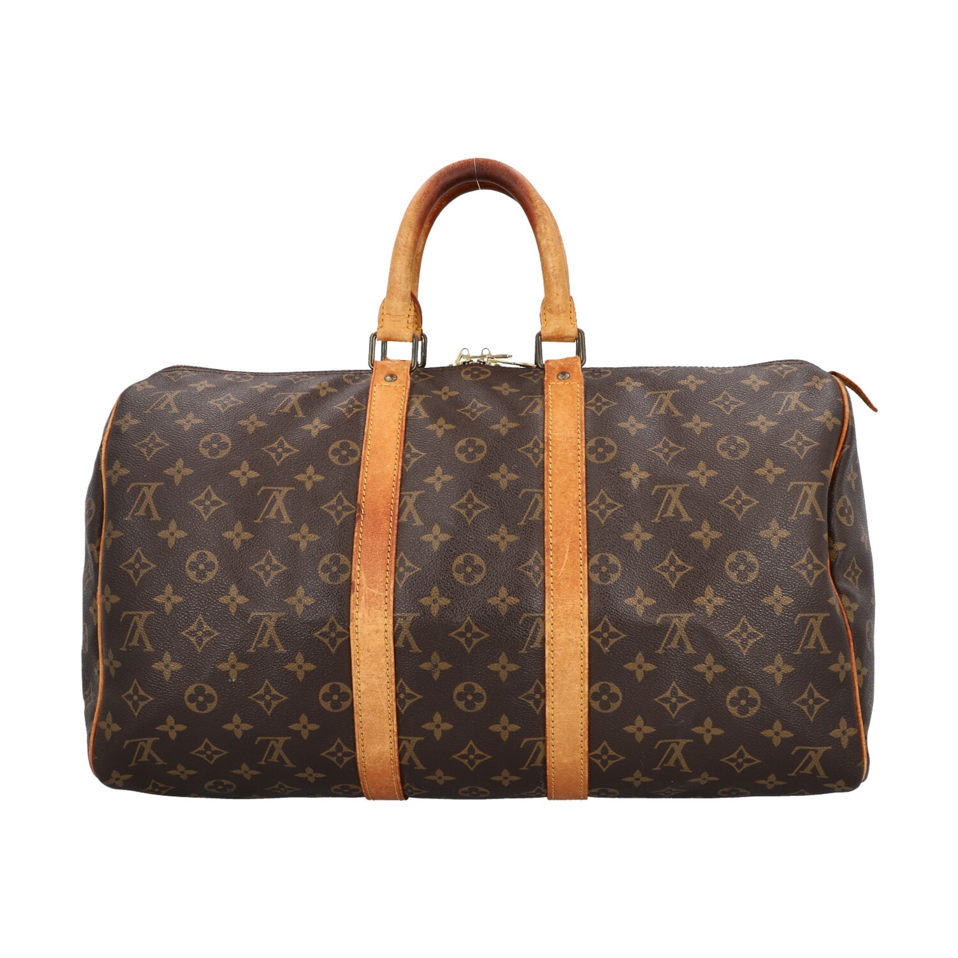 LOUIS VUITTON VINTAGE Weekender "KEEPALL 45", Koll. 1985.Akt. NP.: 1.100,-€. Monogram Canvas Serie - Bild 4 aus 8