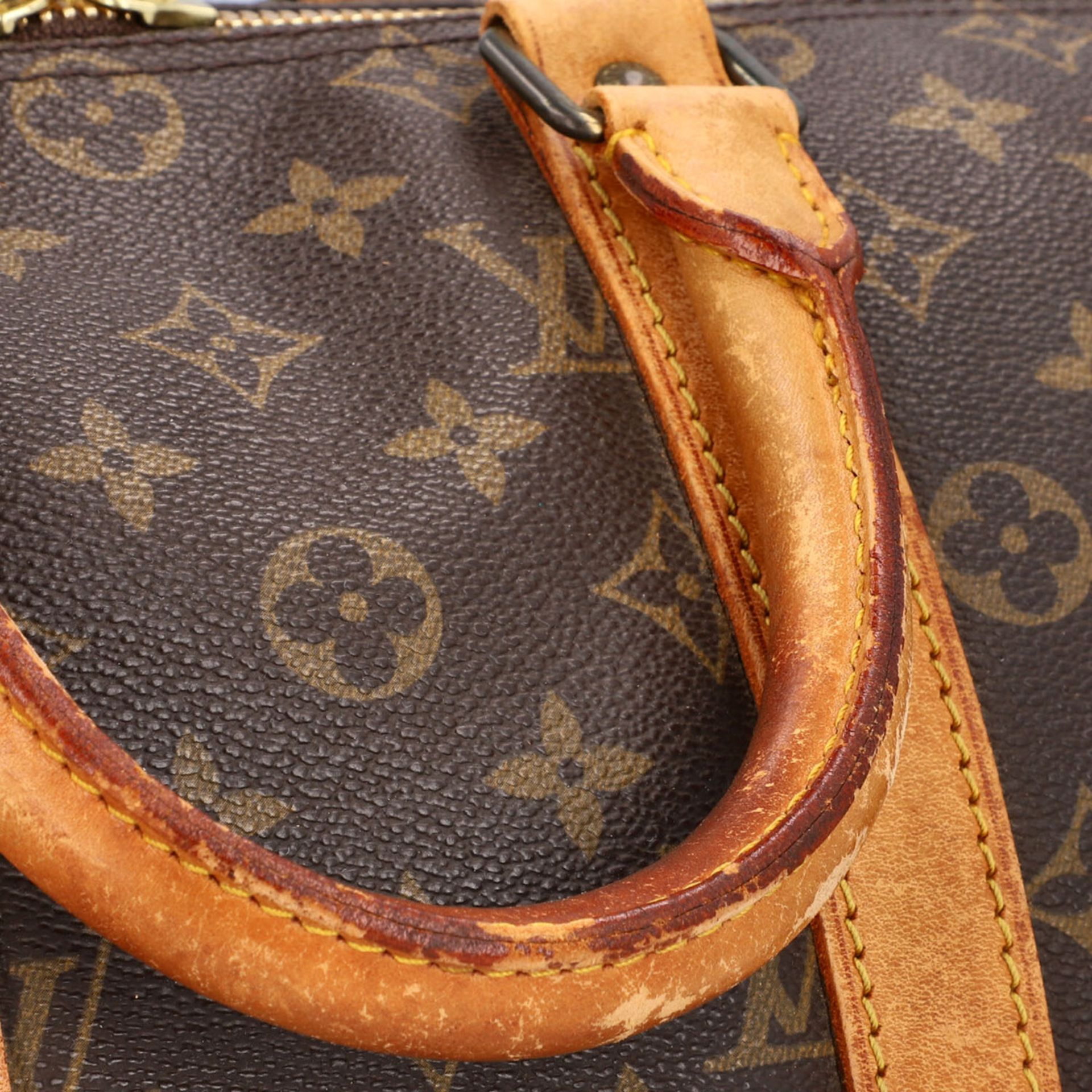 LOUIS VUITTON VINTAGE Weekender "KEEPALL 45", Koll. 1985.Akt. NP.: 1.100,-€. Monogram Canvas Serie - Bild 7 aus 8