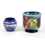 William Moorcroft, Dawn Landscape, preserve pot, late 1920's, height 8cm, ( lacking cover) and a