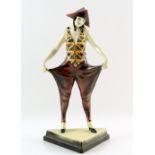 UPDATED CONDITION Goldscheider earthenware figure, designed by Stephan Dakon, of a young woman in