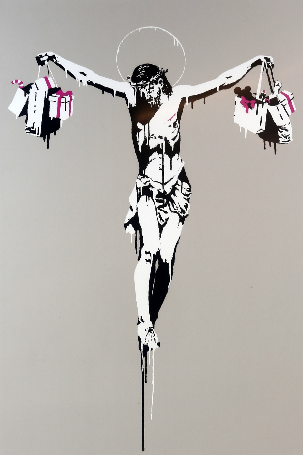 § After Banksy (British, b.1974), Christ with Shopping Bags, limited edition screenprint in colours,