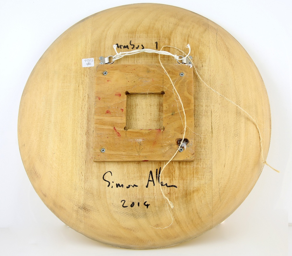 § Simon Allen 'Nimbus 1' (2004), gilt on wood,, signed verso dated 2014, diameter 54cm Provenance; - Image 3 of 3