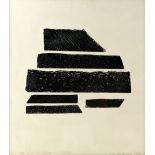 Lea Goodman (British), monochrome abstract artwork in ink and handmade paper, limited edition no