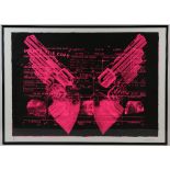 Russell Marshall (British, b. 1967). 'Elvis Guns', limited edition print, signed and numbered 39/