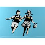 § After Banksy (British, b.1974), Jack and Jill / Police Kids, limited edition screenprint in