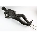 Contemporary sculptural study of the female nude, and two others similar (3) . Material of