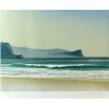 Michael Fairing, limited edition print, coastal scene 79/350 signed in pencil, 35cm x 44cm .