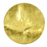 § Simon Allen 'Nimbus 1' (2004), gilt on wood,, signed verso dated 2014, diameter 54cm Provenance;