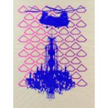 Static (British, b.1983). 'Chinook Chandelier', screenprint in colours. Unsigned and unnumbered from