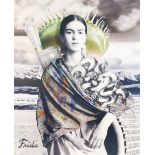 Tan Tolga Demirci (Turkish, b.1974). Surrealist portrait of Frida Kahlo. Limited edition