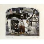 Graham Clarke (British, b. 1941), Alfred King, coloured etching, limited edition 238/400. Young